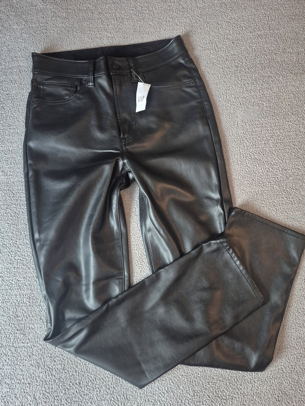NWT- GAP Vintage High Rise Vintage Slim Faux Leather Pants